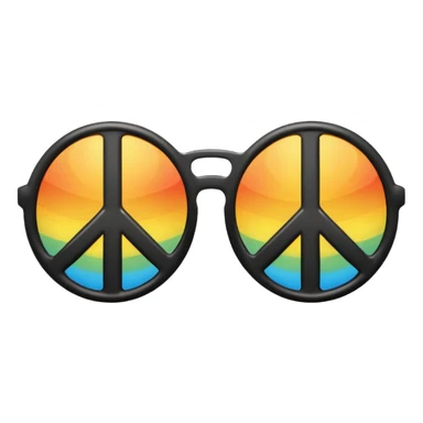 sunglasses emoji with a peace sign combo  sticker
