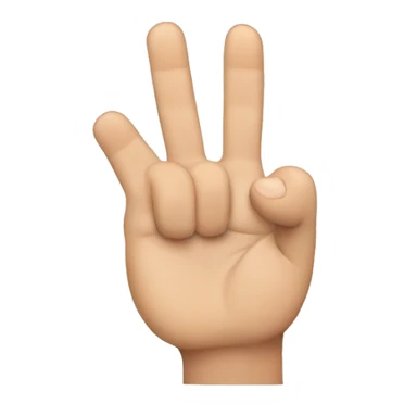 Hand with thumb, pointer finger & middle finger extended  sticker