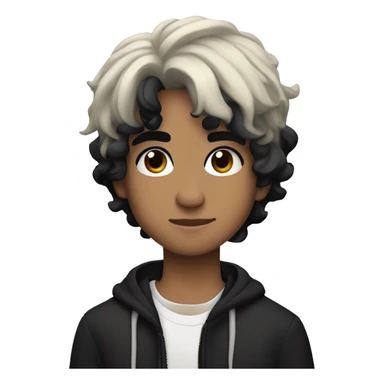 Dominic Fike with black hair sticker