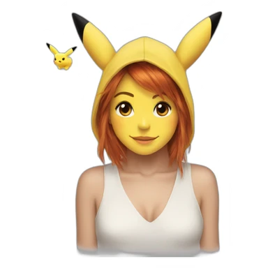 Pikachu in Mylène farmer sticker