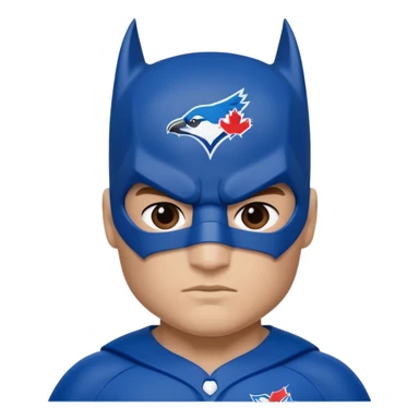 Batman in Toronto Blue Jays uniform sticker