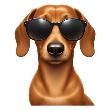 weiner dog with sunglasses sticker