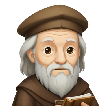 Old man Medieval poet sticker