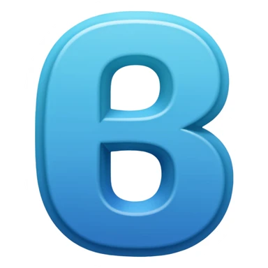 number 8 in blight blue to ocean blue gradient in comic sans - no background - PNG file sticker