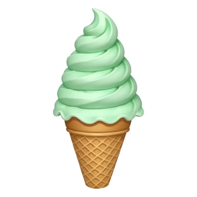 Mint ice cream cone sticker