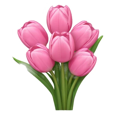 Bouquet of pink tulips sticker