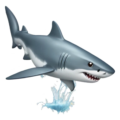 Shark jumping out of water  sticker