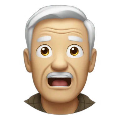 old man yelling at azure sticker