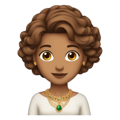 princes arab brown hair jewerlery sticker