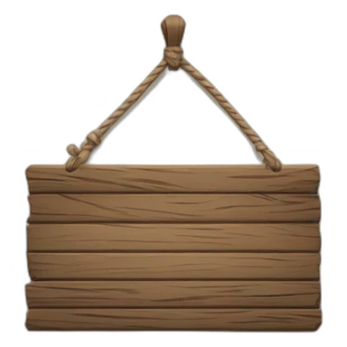 hanging empty wood sign  sticker