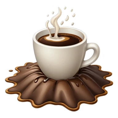 spiled coffee on the ground sticker