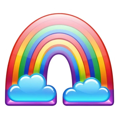 Multidimensional prismatic rainbow sticker