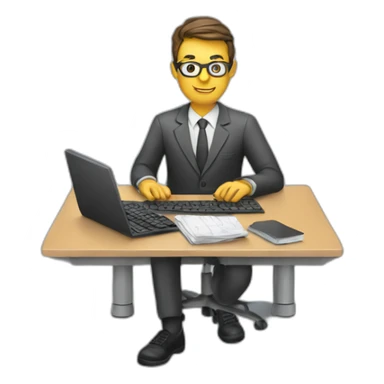Accountant typing in a laptop sticker