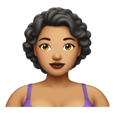 Plus size seductive woman sticker