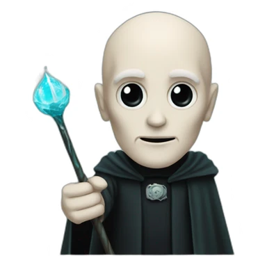 lord voldemort with magic wand in his hand sticker