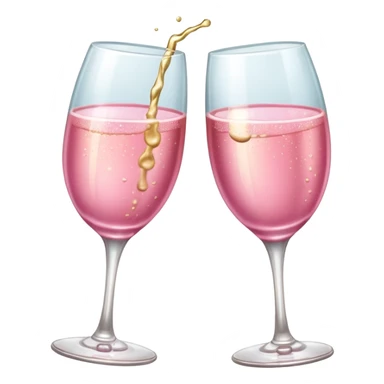 pink champagne rococo glasses cheers sticker