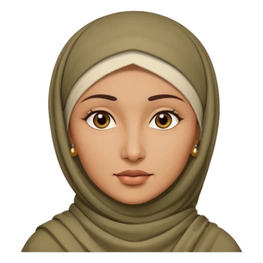 ancient hijab woman with earrring sticker