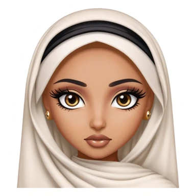 arabian, pretty eyes, black eyeliner, pretty bratz baddie sticker