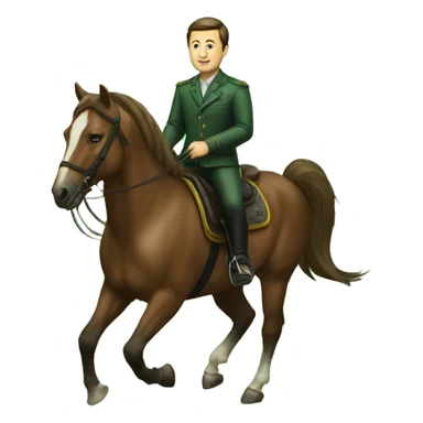 Zelensky on a horse sticker