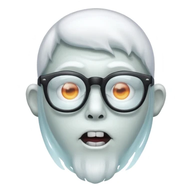 ghost with glasses sticker