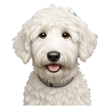 White Golden doodle  sticker