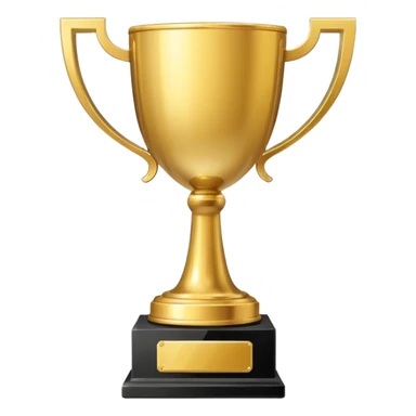 single golden winner trophy cup emoji, shiny metallic, minimal flat vector style, isolated on white background, no text, no watermark  sticker