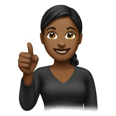 Black woman thumbs up sticker