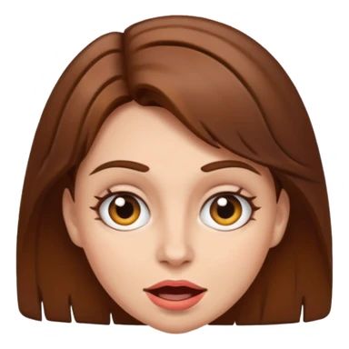 Crazy woman with brown hair sticker