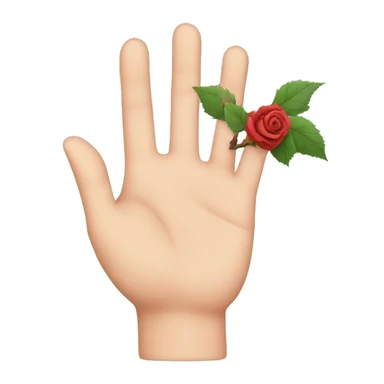 A rose thorn pricking your hand sticker