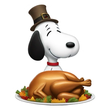 Snoopy in thanksgiving  sticker