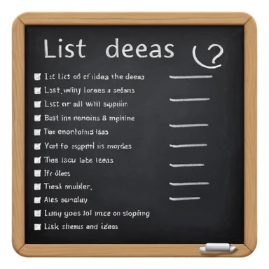 brain dump list in a chalk board sticker