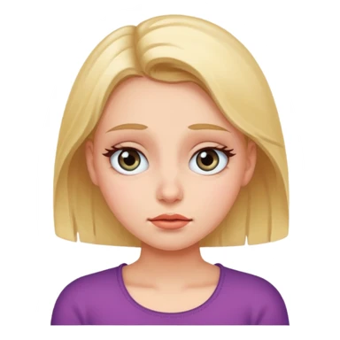 Girl rolling eyes sticker