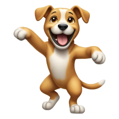 dog dancing sticker