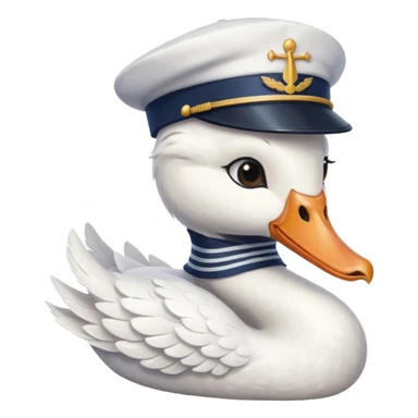 The white swan and the sailor sticker