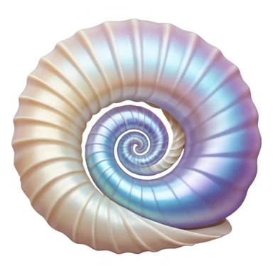 white seashell spiral sticker
