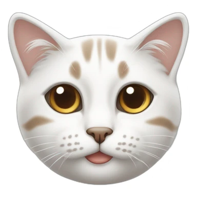 gato blanco con franjas marrones ojos celestes sticker