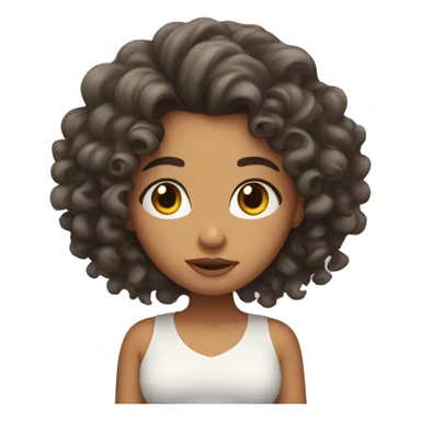 pretty latina with curly hair rolling her eyes sticker