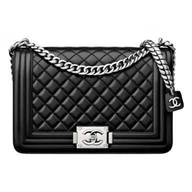 chanel black le boy bag sticker