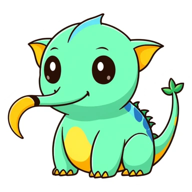 Tropical Exotic Fakémon-fantasy-creature, full body sticker