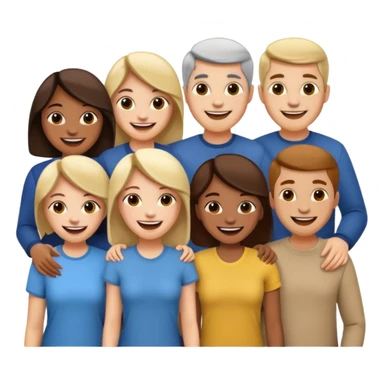 team of a company, dressed casually sticker