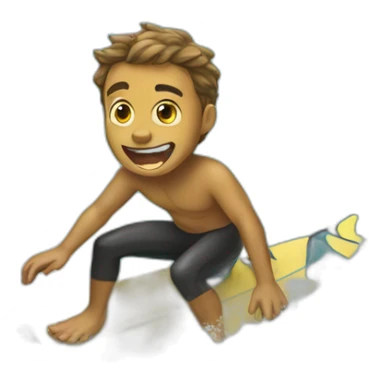 surfing-on-shark sticker