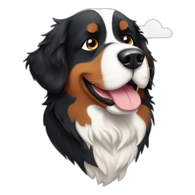 bernese mountain dog watching planes sticker