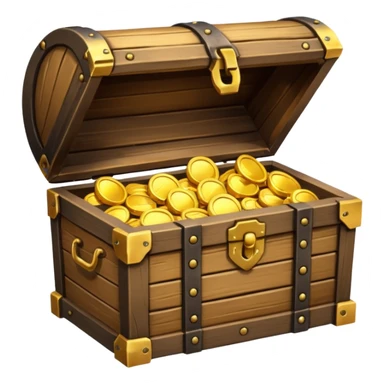 Open treasure chest with bright light inside sticker