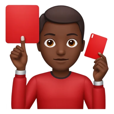 Eloji 🙂un carton rouge dans la main  sticker