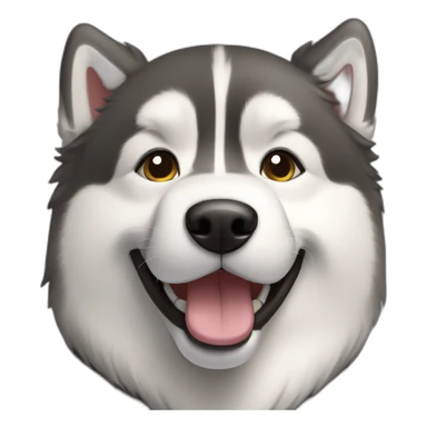 happy alaskan malamute sticker