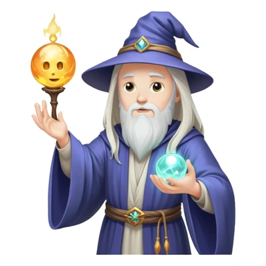 Wizard casting a spell sticker