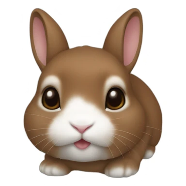 brown netherland dwarf rabbit sticker