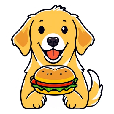 Dog eating McDonald  sticker
