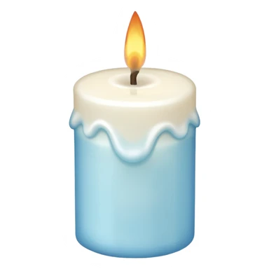 Christmas candle with light blue details sticker