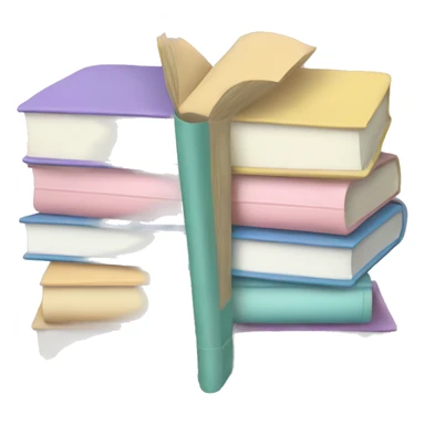 Stack of pastel books sticker
